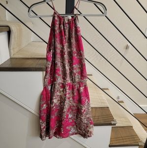 Barbie Pink Floral Parker Dress Size XS